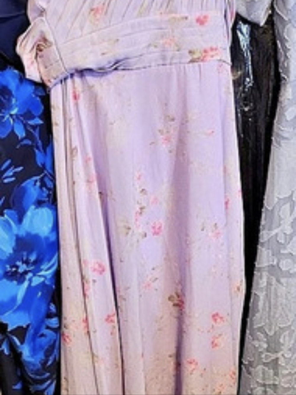 SMALL 4-6 TORME Formal Dress Floral Maxi Dress in Purple & Pink NWT
